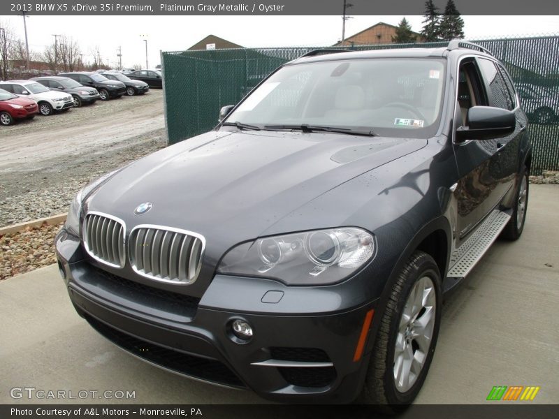 Platinum Gray Metallic / Oyster 2013 BMW X5 xDrive 35i Premium