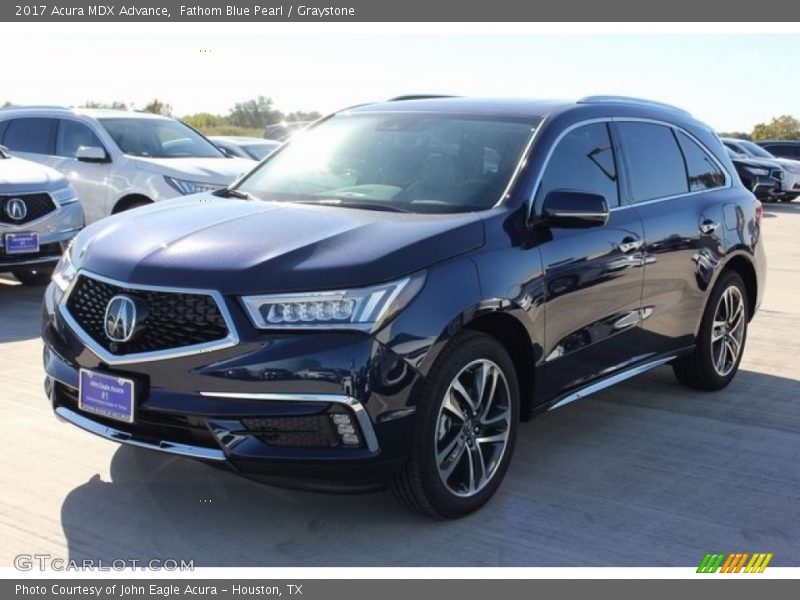 Fathom Blue Pearl / Graystone 2017 Acura MDX Advance