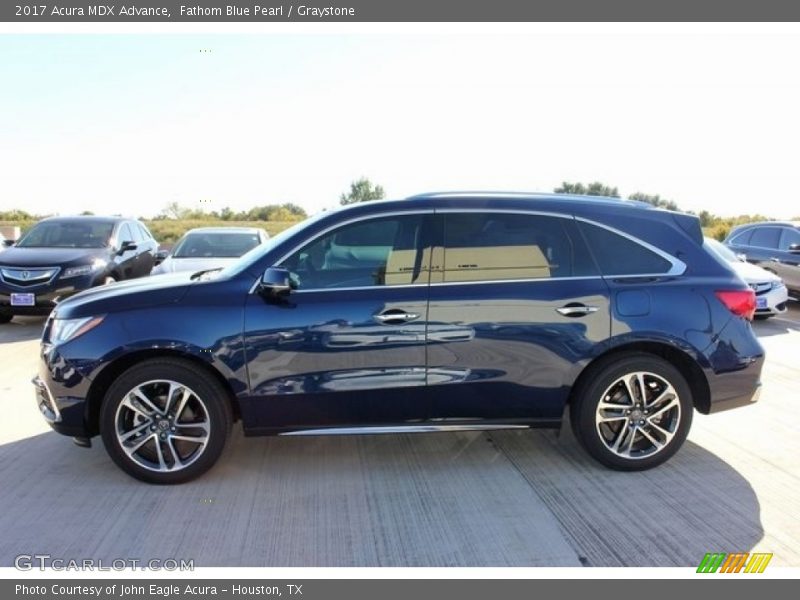 Fathom Blue Pearl / Graystone 2017 Acura MDX Advance