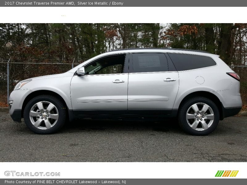 Silver Ice Metallic / Ebony 2017 Chevrolet Traverse Premier AWD