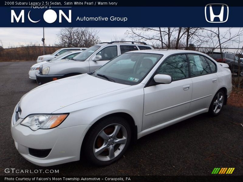 Satin White Pearl / Warm Ivory 2008 Subaru Legacy 2.5i Sedan