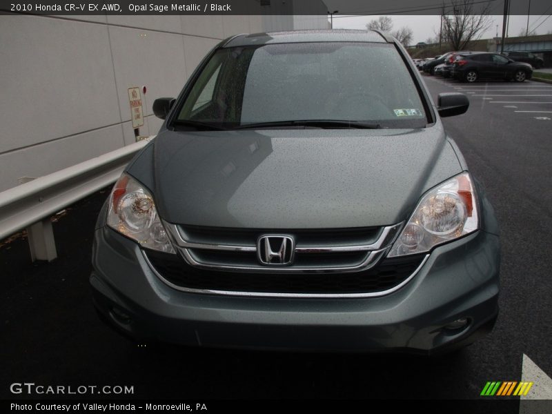 Opal Sage Metallic / Black 2010 Honda CR-V EX AWD