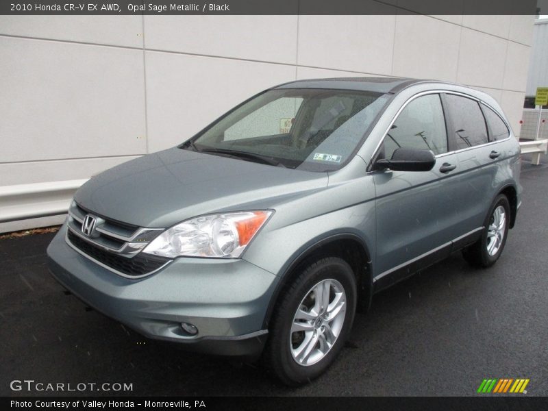 Opal Sage Metallic / Black 2010 Honda CR-V EX AWD