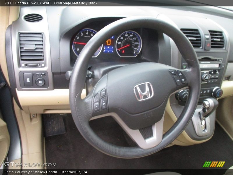 Opal Sage Metallic / Black 2010 Honda CR-V EX AWD