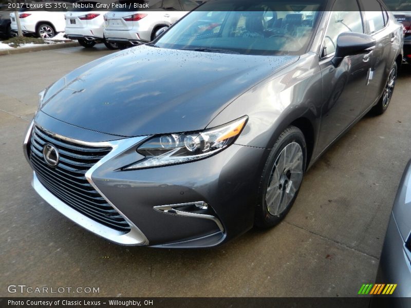 Nebula Gray Pearl / Black 2017 Lexus ES 350