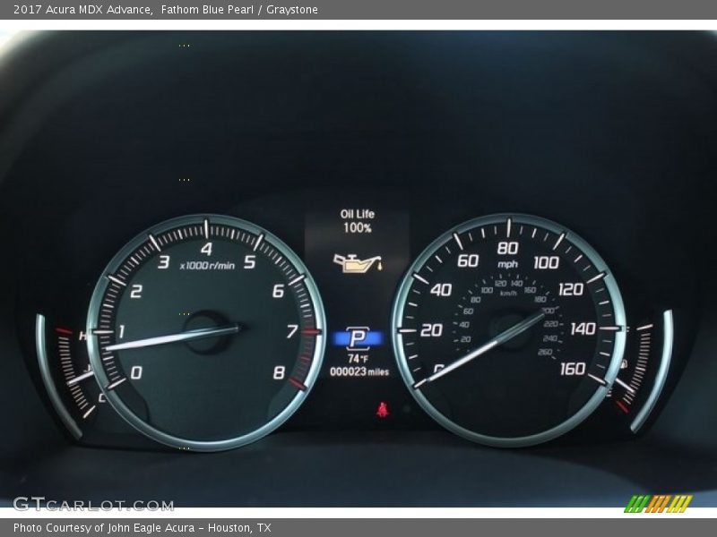 Fathom Blue Pearl / Graystone 2017 Acura MDX Advance