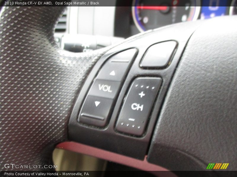 Opal Sage Metallic / Black 2010 Honda CR-V EX AWD