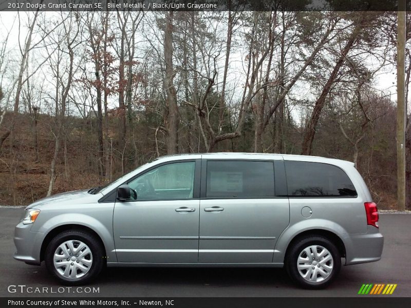 Billet Metallic / Black/Light Graystone 2017 Dodge Grand Caravan SE