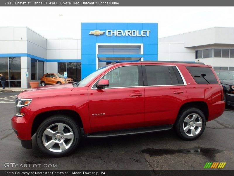 Crystal Red Tintcoat / Cocoa/Dune 2015 Chevrolet Tahoe LT 4WD