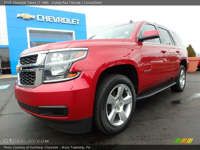 Crystal Red Tintcoat / Cocoa/Dune 2015 Chevrolet Tahoe LT 4WD