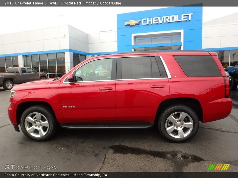 Crystal Red Tintcoat / Cocoa/Dune 2015 Chevrolet Tahoe LT 4WD