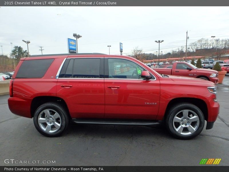 Crystal Red Tintcoat / Cocoa/Dune 2015 Chevrolet Tahoe LT 4WD