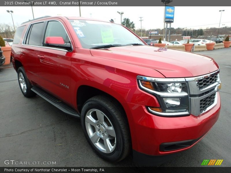 Crystal Red Tintcoat / Cocoa/Dune 2015 Chevrolet Tahoe LT 4WD