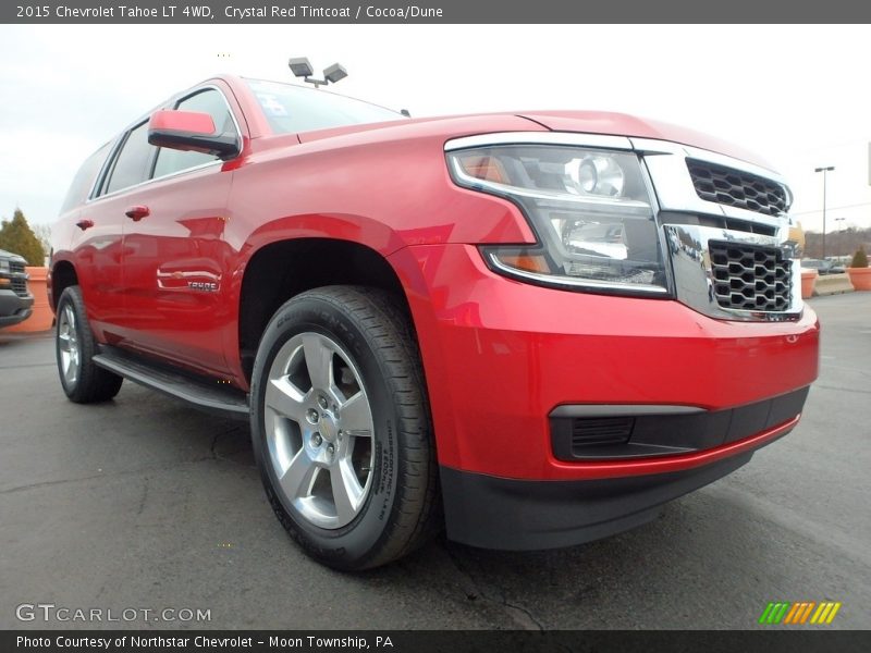 Crystal Red Tintcoat / Cocoa/Dune 2015 Chevrolet Tahoe LT 4WD