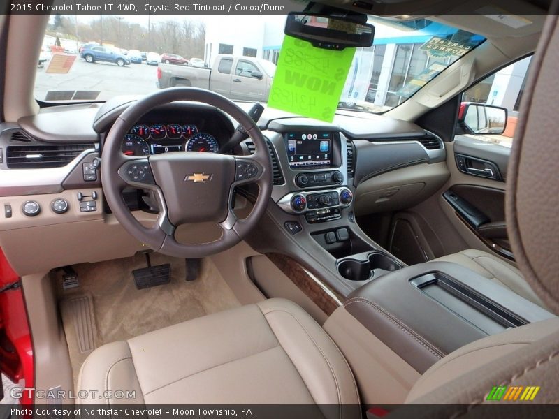 Crystal Red Tintcoat / Cocoa/Dune 2015 Chevrolet Tahoe LT 4WD