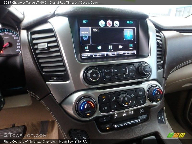 Crystal Red Tintcoat / Cocoa/Dune 2015 Chevrolet Tahoe LT 4WD