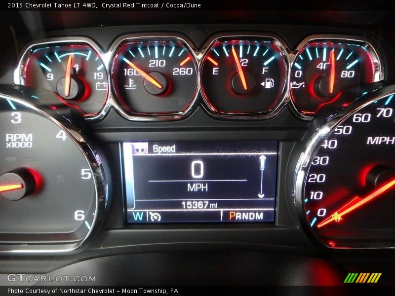 Crystal Red Tintcoat / Cocoa/Dune 2015 Chevrolet Tahoe LT 4WD