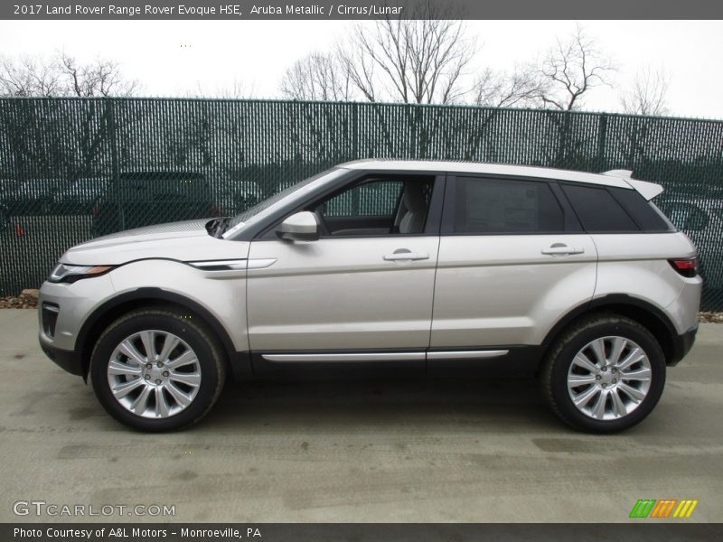 Aruba Metallic / Cirrus/Lunar 2017 Land Rover Range Rover Evoque HSE
