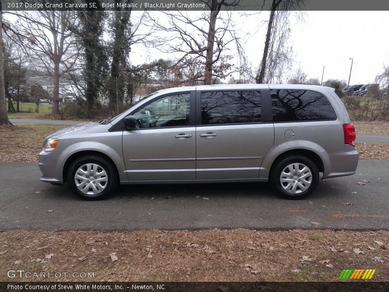 Billet Metallic / Black/Light Graystone 2017 Dodge Grand Caravan SE
