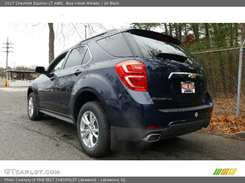 Blue Velvet Metallic / Jet Black 2017 Chevrolet Equinox LT AWD