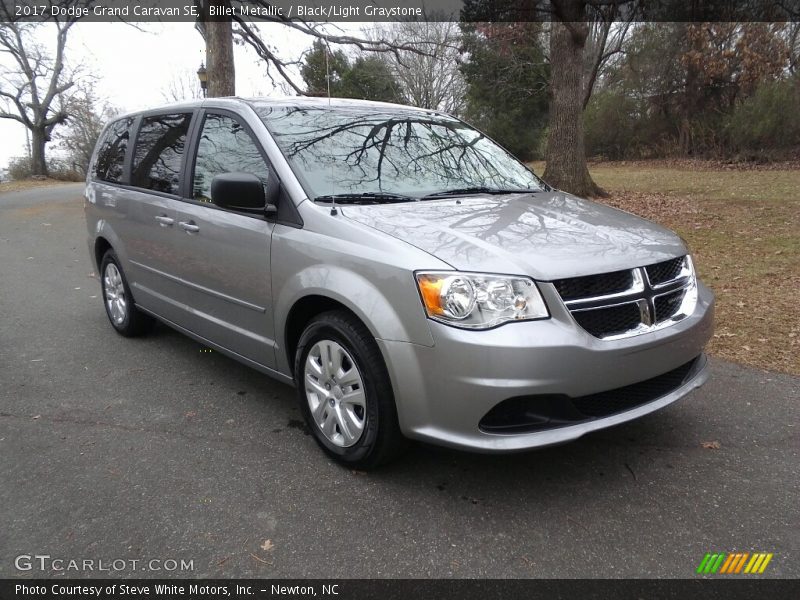 Billet Metallic / Black/Light Graystone 2017 Dodge Grand Caravan SE