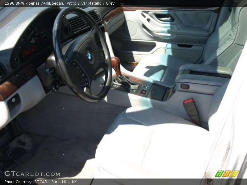 Arctic Silver Metallic / Grey 1998 BMW 7 Series 740iL Sedan
