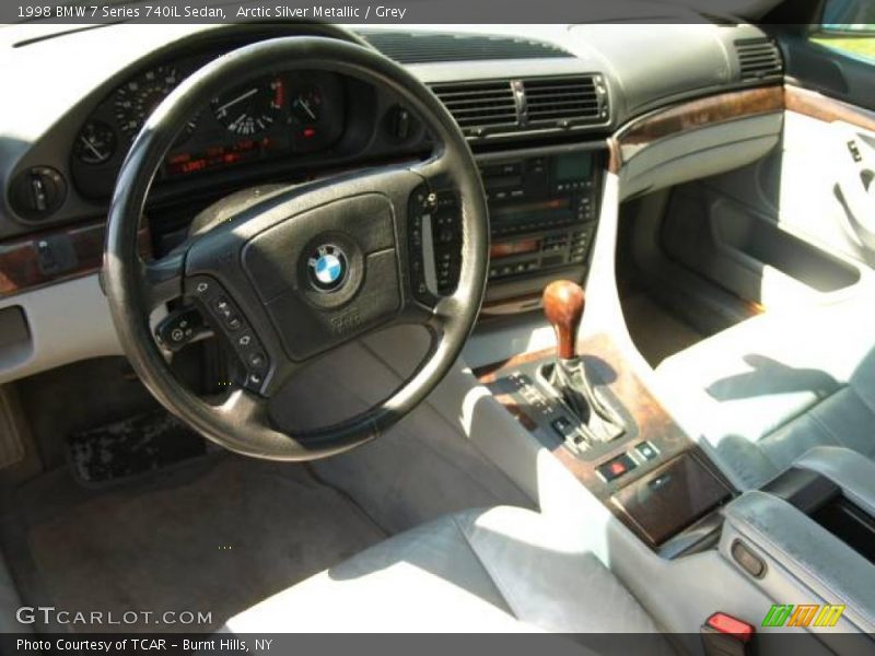 Arctic Silver Metallic / Grey 1998 BMW 7 Series 740iL Sedan