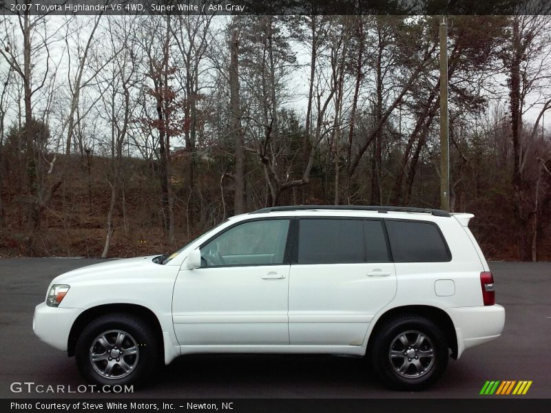 Super White / Ash Gray 2007 Toyota Highlander V6 4WD