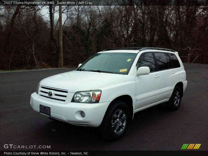 Super White / Ash Gray 2007 Toyota Highlander V6 4WD