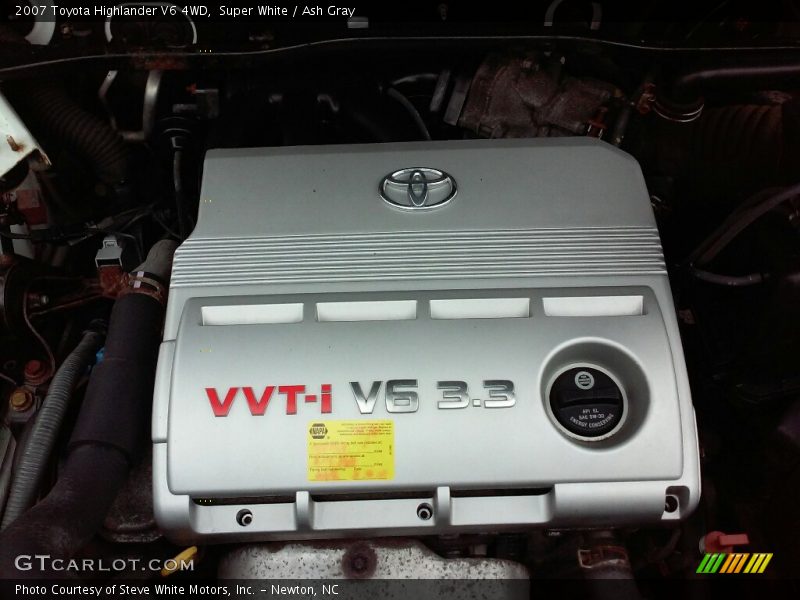Super White / Ash Gray 2007 Toyota Highlander V6 4WD