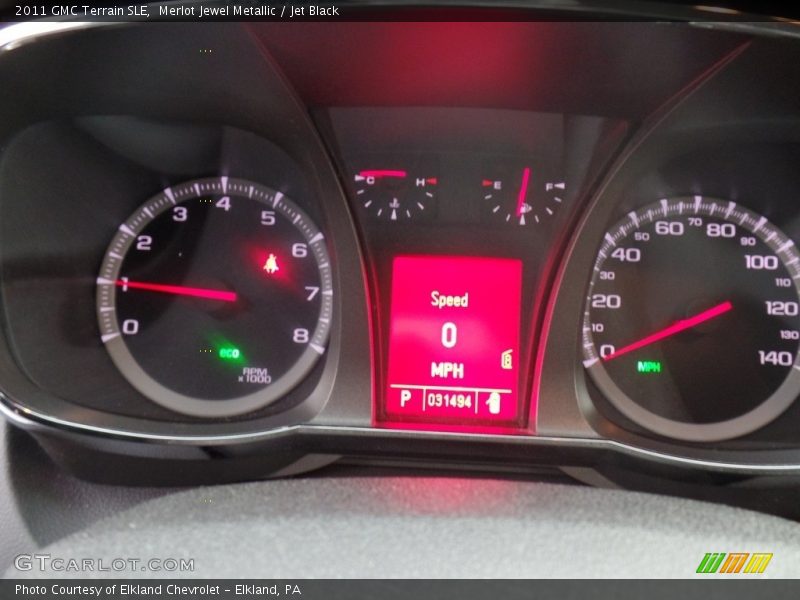 Merlot Jewel Metallic / Jet Black 2011 GMC Terrain SLE