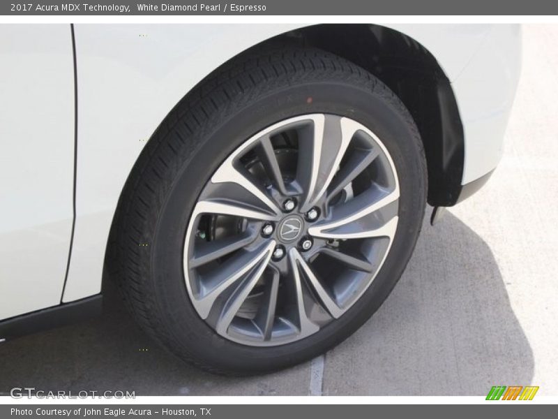 White Diamond Pearl / Espresso 2017 Acura MDX Technology