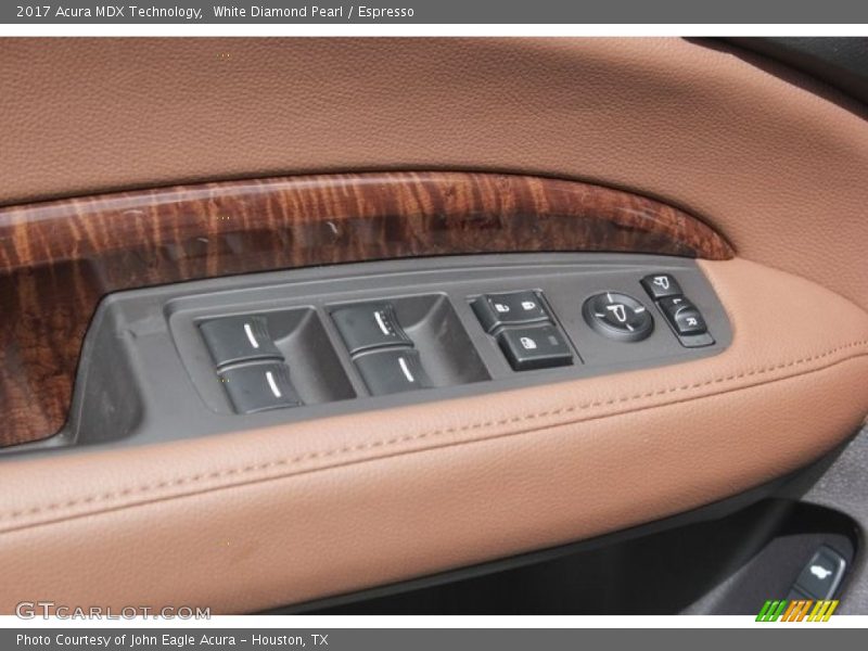 White Diamond Pearl / Espresso 2017 Acura MDX Technology