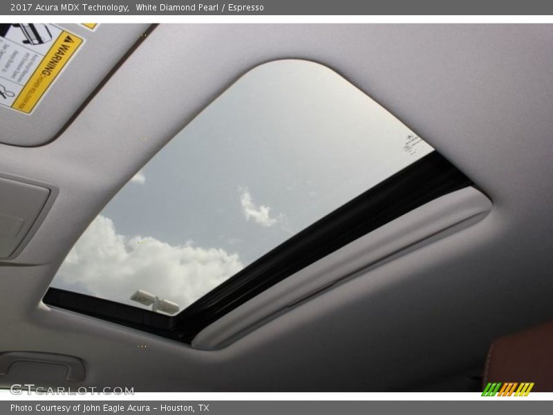 White Diamond Pearl / Espresso 2017 Acura MDX Technology