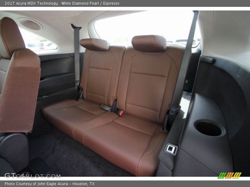 White Diamond Pearl / Espresso 2017 Acura MDX Technology