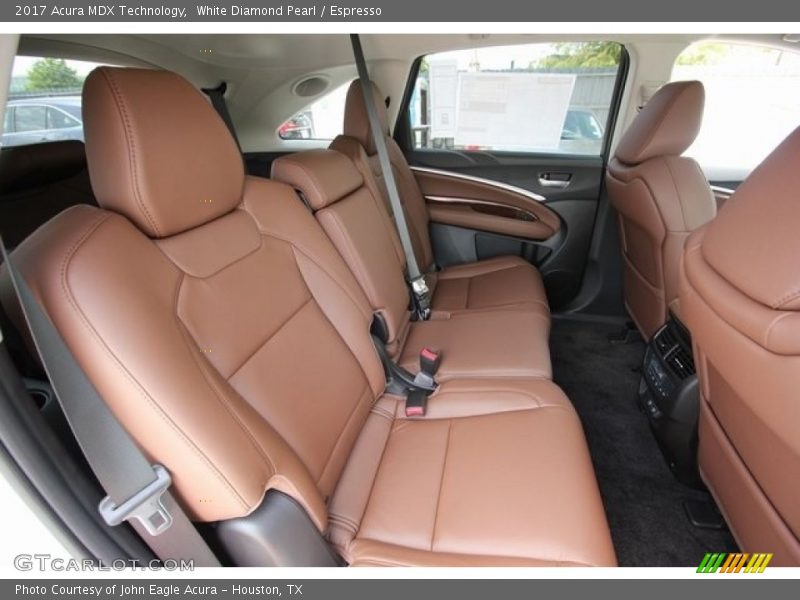 White Diamond Pearl / Espresso 2017 Acura MDX Technology