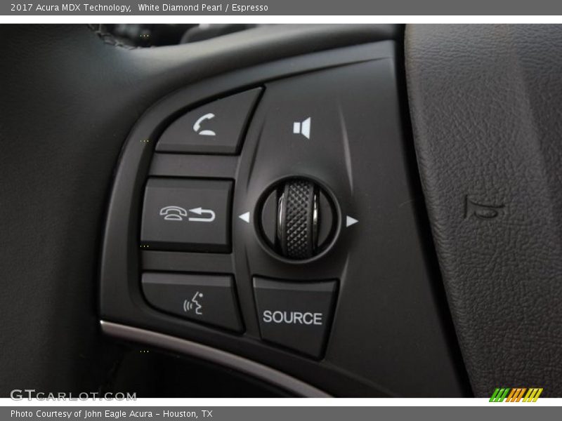White Diamond Pearl / Espresso 2017 Acura MDX Technology