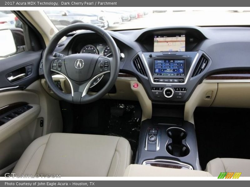 Dark Cherry Pearl / Parchment 2017 Acura MDX Technology