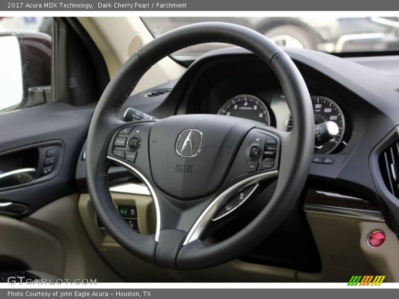 Dark Cherry Pearl / Parchment 2017 Acura MDX Technology