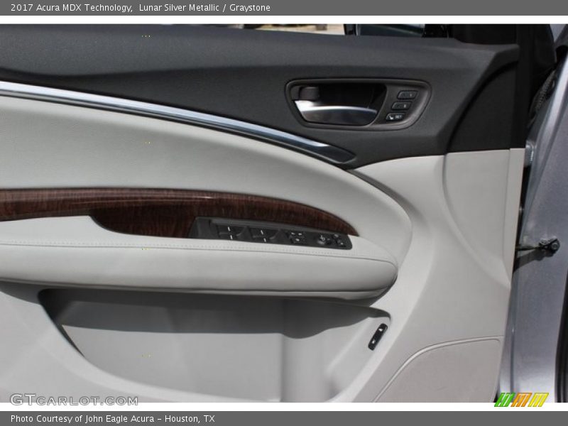 Lunar Silver Metallic / Graystone 2017 Acura MDX Technology