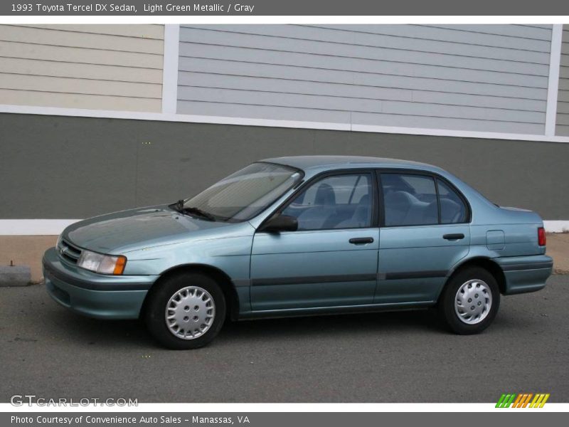 Light Green Metallic / Gray 1993 Toyota Tercel DX Sedan