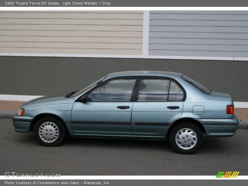 Light Green Metallic / Gray 1993 Toyota Tercel DX Sedan