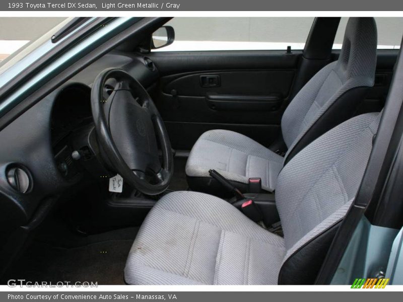 Light Green Metallic / Gray 1993 Toyota Tercel DX Sedan