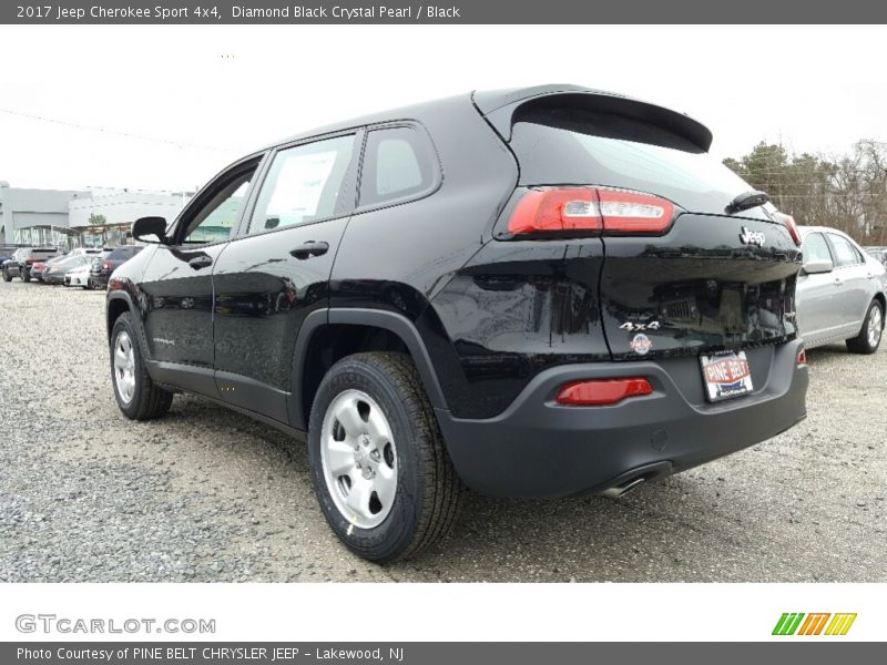 Diamond Black Crystal Pearl / Black 2017 Jeep Cherokee Sport 4x4