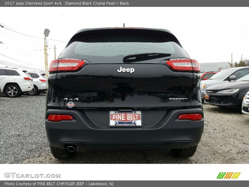 Diamond Black Crystal Pearl / Black 2017 Jeep Cherokee Sport 4x4