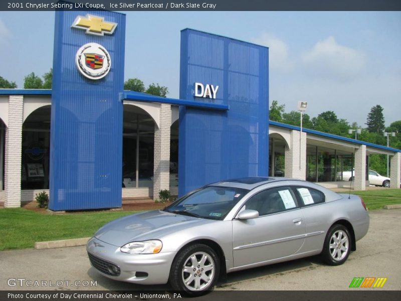 Ice Silver Pearlcoat / Dark Slate Gray 2001 Chrysler Sebring LXi Coupe