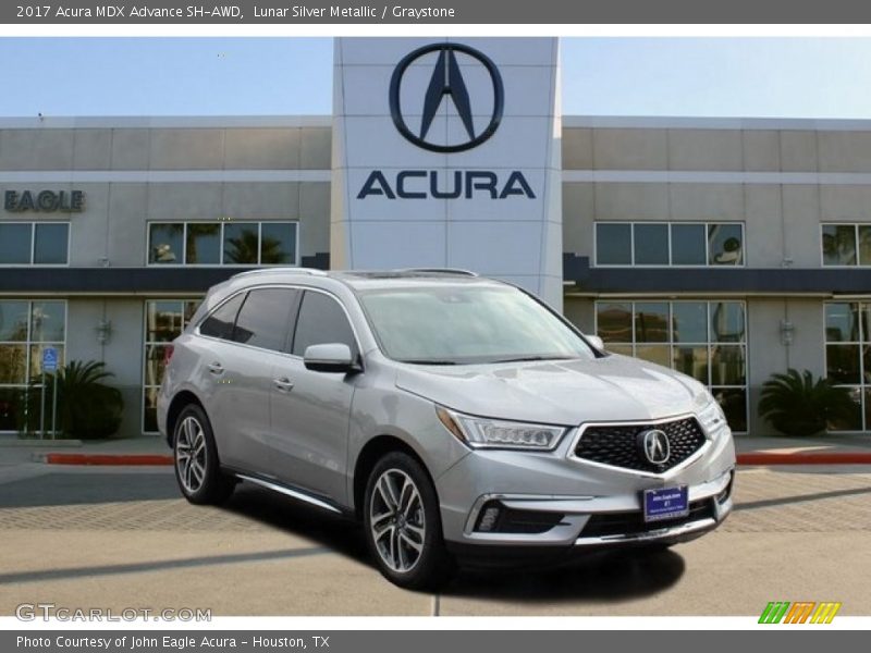 Lunar Silver Metallic / Graystone 2017 Acura MDX Advance SH-AWD