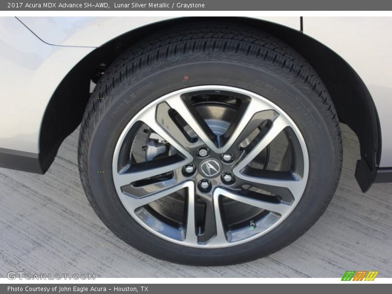 Lunar Silver Metallic / Graystone 2017 Acura MDX Advance SH-AWD