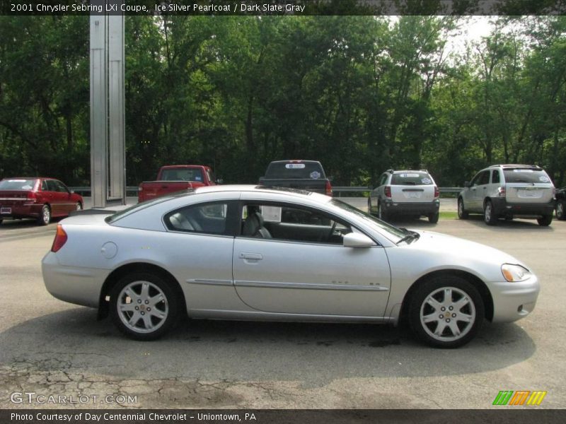Ice Silver Pearlcoat / Dark Slate Gray 2001 Chrysler Sebring LXi Coupe