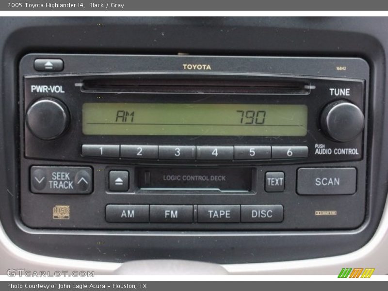 Black / Gray 2005 Toyota Highlander I4